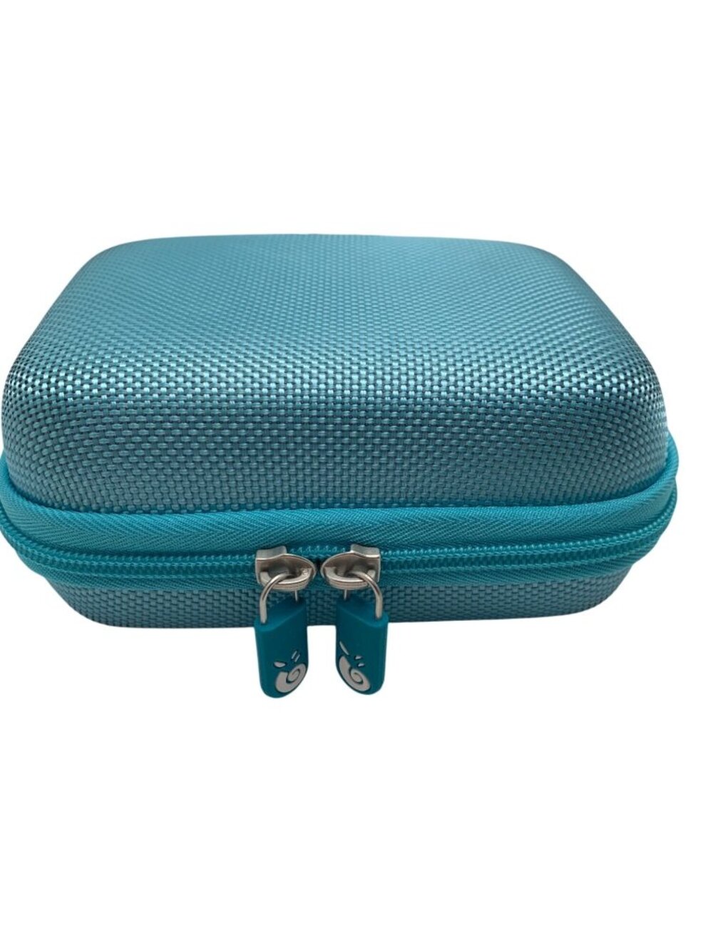 Durable Protective Travel Hard Shell Case With Zippers & Carabiner Clip - Blue